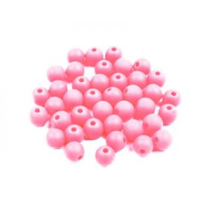 Koraliki plastikowe Brewis 6mm, Różowe